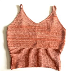 Rust knit crop top